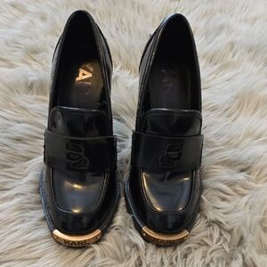 Lagerfeld Paris Virna platform high heel loafers